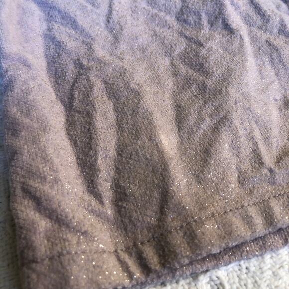 GAP Kids Twill Flare Leg Pants Lavender Sparkles 12 Slim 100% Cotton Y2K Style - Picture 4 of 12